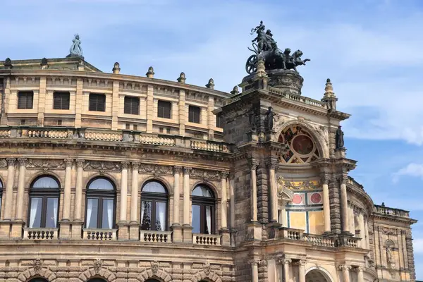 Drážďany Německo Semperoper Saské Státní Opery — Stock fotografie