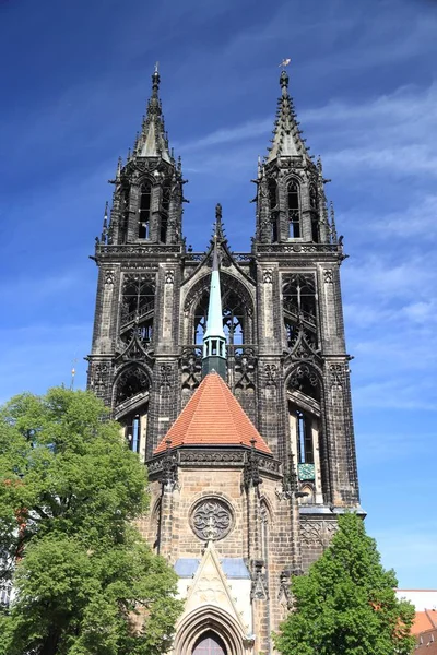 Meissen Město Německu Svobodný Stát Sasko Míšeňská Katedrála Kostel Meissner — Stock fotografie