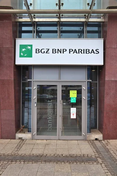Wroclaw Polonia Mayo 2018 Bgz Bnp Sucursal Bancaria Paribas Wroclaw — Foto de Stock