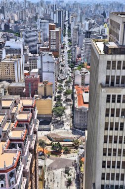 Sao Paulo, Brezilya - 6 Ekim 2014: Şehir Sao Paulo havadan görünümü. 21.2 milyon ile Sao Paulo metropol dünyanın en kalabalık 8 kişidir.