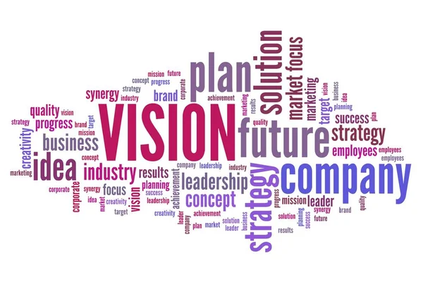Vision Concept Business Future Planning Word Cloud Sign — Stock Photo, Image