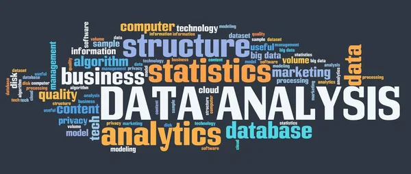 データ解析 コンテンツ分析技術コンセプト 単語の雲 — ストック写真