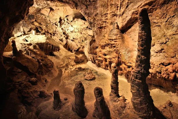 Caverna Szemlohegyi Budapeste Hungria Estalactites Fluxograma — Fotografia de Stock