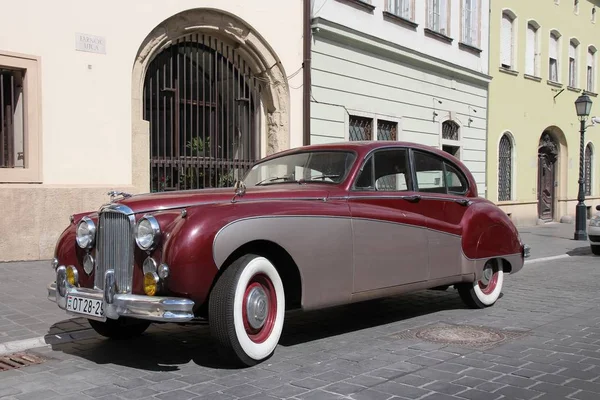 Budapest Hungría Junio 2014 Clásico Jaguar Mark Estacionado Budapest Fue — Foto de Stock