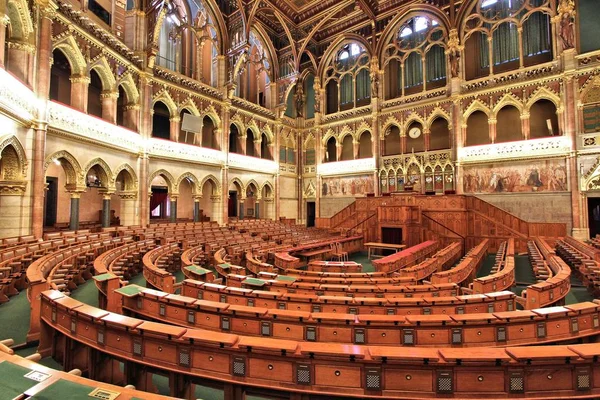 Budapest Ungheria Giugno 2014 Vista Interna Del Palazzo Del Parlamento — Foto Stock