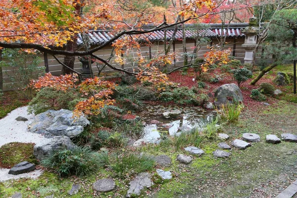 Kyoto Japan Autumn Foliage Eikando Zenrinji Temple Zen Garden — Stock Photo, Image