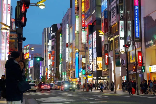 Tokio Japón Noviembre 2016 Luces Neón Del Distrito Shinjuku Tokio —  Fotos de Stock