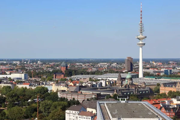 Гамбург Германия Вид Воздуха Старую Новую Архитектуру Немецкий Город — стоковое фото