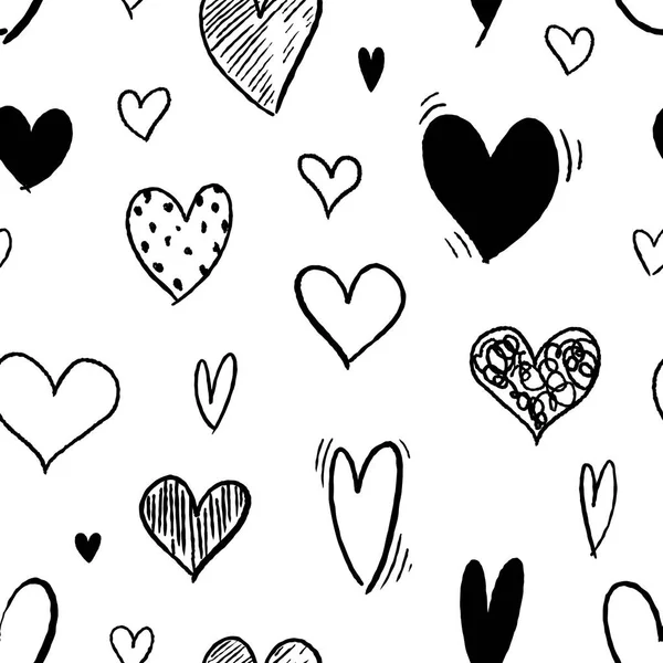 Hjärtat Bakgrund Sömlösa Hjärta Form Textur Kärlek Vektor — Stock vektor