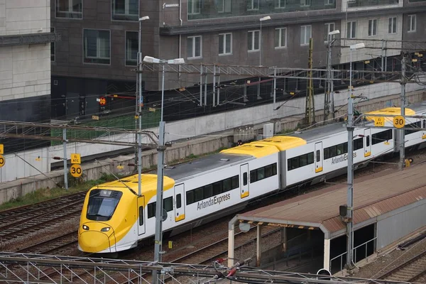 Stockholm Sweden August 2018 Arlanda Express Train Stockholm Train Connects — Stock Photo, Image