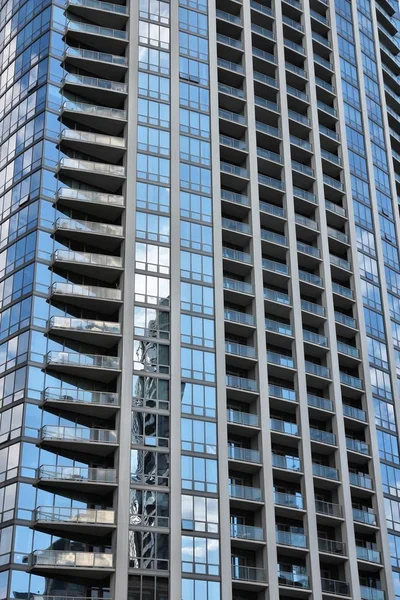 Absztrakt Felhőkarcoló Ablakok Háttér Modern Architektúra Minta — Stock Fotó