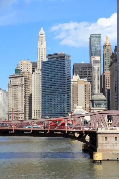 Panorama Města Chicago Chicago River — Stock fotografie