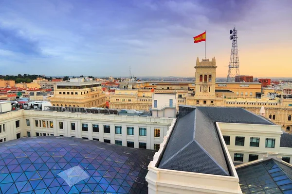 Мадрид Испания Вид Закат Видом Город — стоковое фото