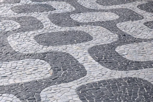 Brasilien Rio Janeiro Ipanema Bürgersteig Muster Hintergrund — Stockfoto