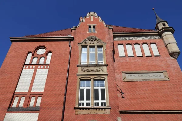 High School Chorzow Poland Old Architecture — Stock Photo, Image