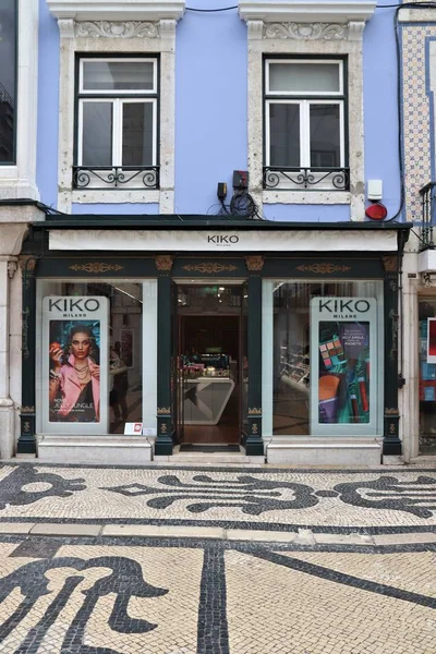 Lisbon Portugal Juni 2018 Mensen Bezoeken Winkelstraat Rua Augusta Lissabon — Stockfoto