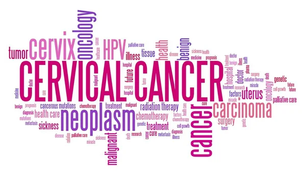 Cervical Cancer Serious Disease Word Cloud Concept — Stock Photo, Image