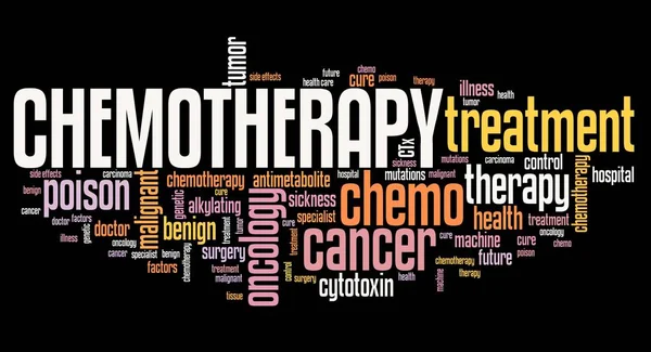 Chemoterapeutická Léčba Rakovina Léčba Typ Slovo Mrak — Stock fotografie
