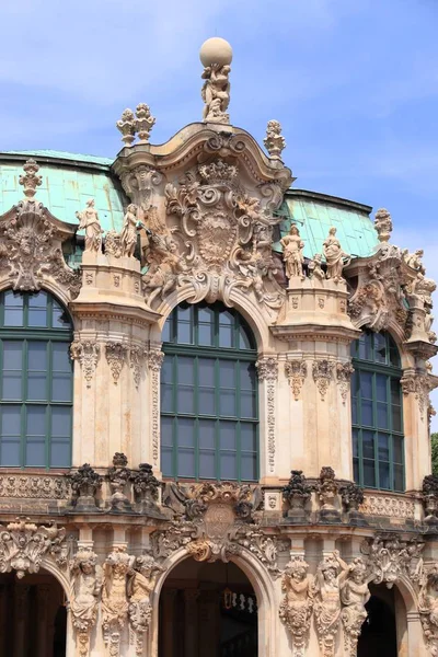 Dresden Germany Landmark Zwinger Palace Baroque Style Ornaments Stock Image