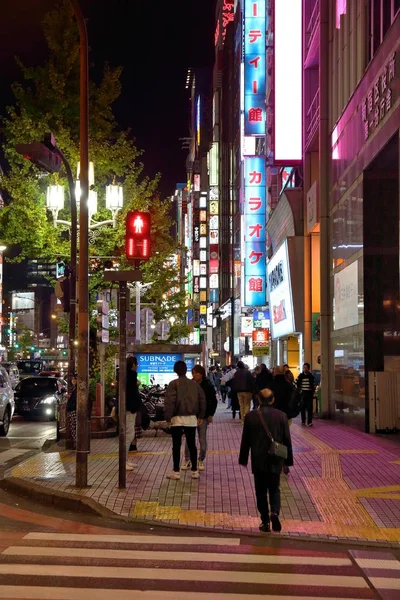 Tokyo Japão Novembro 2016 Luzes Néon Distrito Shinjuku Tóquio Japão — Fotografia de Stock