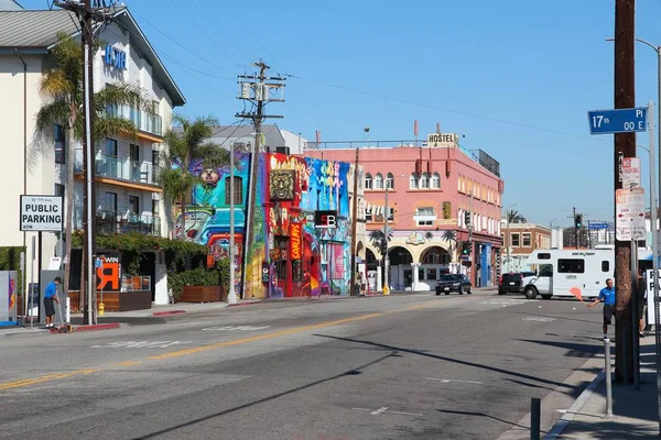 Venecia Estados Unidos Abril 2014 Gente Visita Venice Beach California — Foto de Stock