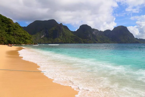 Praia Das Filipinas Ilha Dilumacad Também Conhecida Como Ilha Helicóptero — Fotografia de Stock