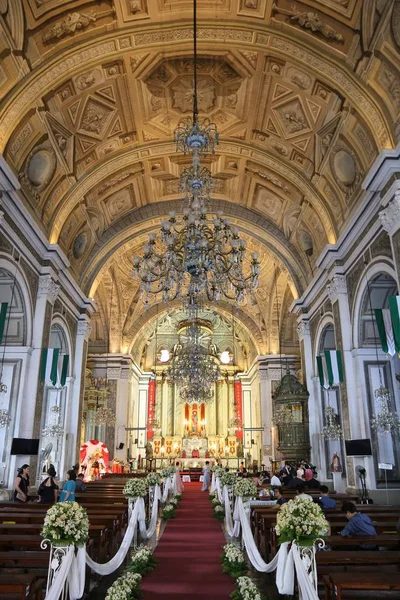 Manila Filippine Novembre 2017 Veduta Interna Della Chiesa San Agustin — Foto Stock