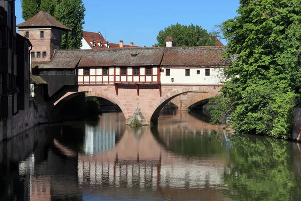 Nuremberg City Germany River Pegnitz Architecture Henkerhaus — Stock Photo, Image