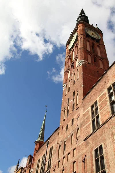 Polska Gdańsk Miasto Pomorzu Ratusz Głównego Miasta — Zdjęcie stockowe