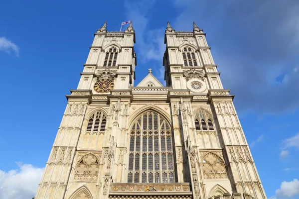 Londýn Zobrazení Fasádě Westminsterského Opatství Světového Dědictví Unesco — Stock fotografie