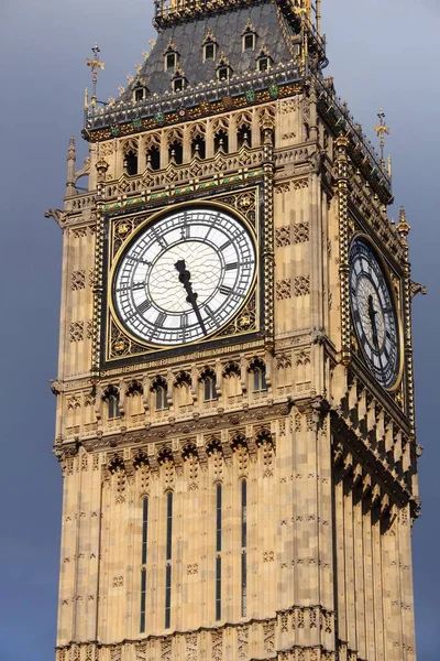 Часовая Башня Биг Бен Достопримечательность Лондона Великобритания — стоковое фото
