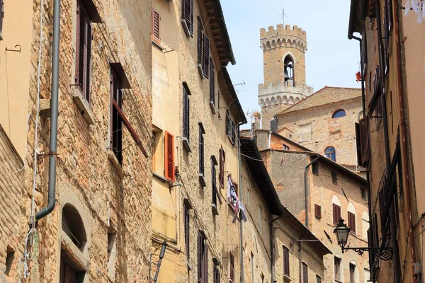 Volterra Włochy Średniowieczne Miasto Toskanii Stare Miasto Ulica — Zdjęcie stockowe