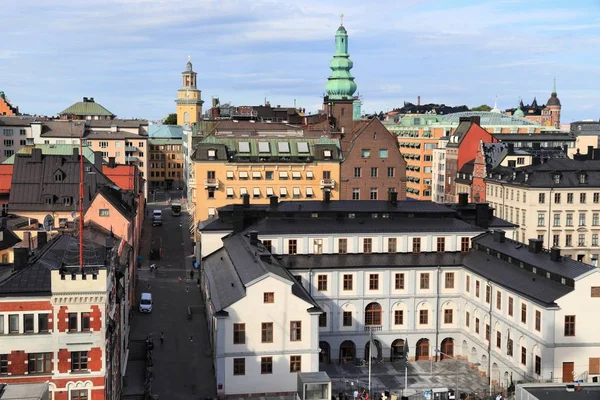 Panorama Ostrova Sodermalm Stockholmu Švédsko — Stock fotografie