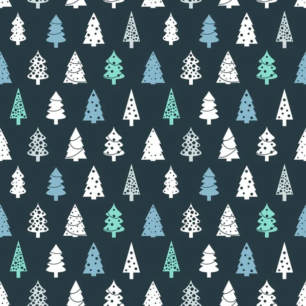 Arbre Noël Vectoriel Texture Noël Sans Couture — Image vectorielle