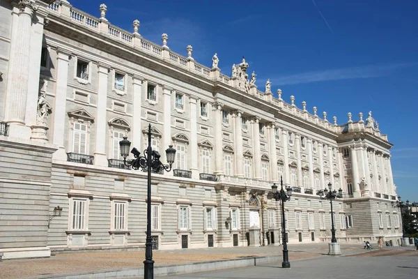 Madrid Spanya Kraliyet Sarayı Bunun Diğer Adı Palacio Oriente Olduğunu — Stok fotoğraf