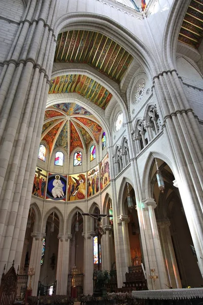 Madrid Spain September 2009 Interior Almudena Cathedral Madrid Seat Roman — Stock Photo, Image