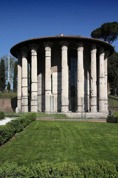 Rome Italie Forum Boarium Avec Temple Hercule Victor — Photo