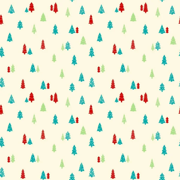 Arbres Noël Fond Simple Texture Vectorielle Sans Couture Conception Papier — Image vectorielle