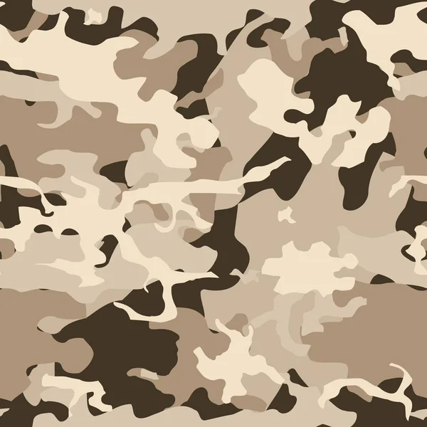 陆军沙漠迷彩服向量 无缝伪装纹理 军事时尚风格 — 图库矢量图片