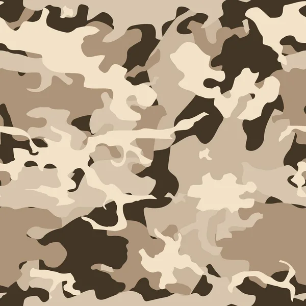 Vetor Camo Deserto Exército Textura Camuflagem Sem Costura Estilo Moda — Vetor de Stock