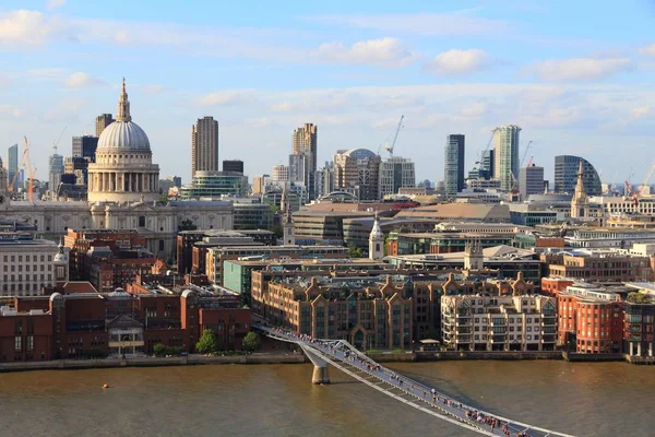 Лондонский Горизонт Вид Город Видом Собор Святого Павла — стоковое фото