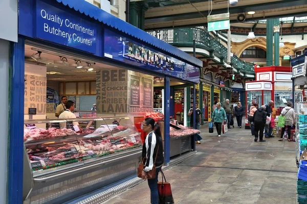 Leeds July 2016 People Visit Leeds Kirkgate Market 800 Stalls — Stock Photo, Image