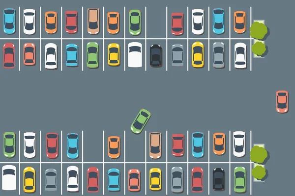 Ilustracja Parkingu Parking Infrastruktury Grafiki — Wektor stockowy