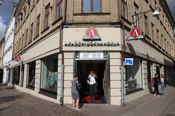 Göteborg Schweden August 2018 Menschen Besuchen Akademibokhandeln Buchhandlung Göteborg Schweden — Stockfoto