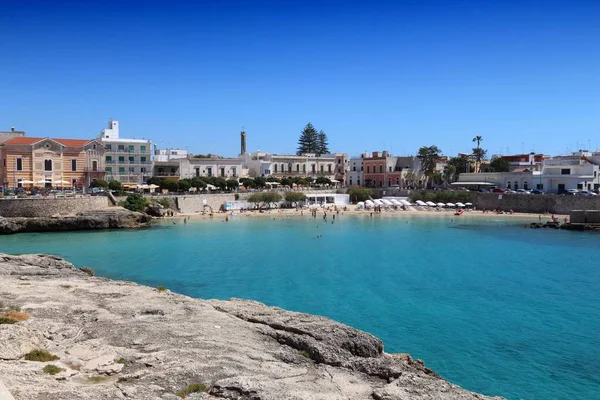 Apulia Seaside Town Santa Maria Bagno Beach Bay Italy Landscape — Stock Photo, Image