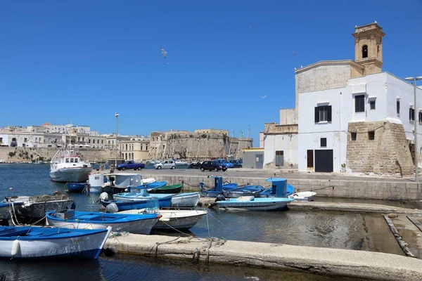 Gallipoli Italy May 2017 Fishing Harbor Gallipoli Salento Peninsula Italy — Stock Photo, Image