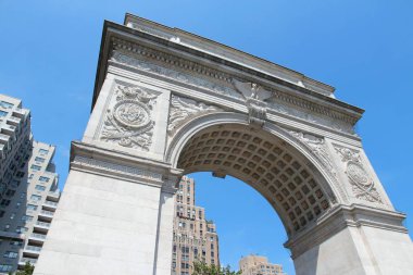 New York City - Washington Square Arch. Anıtı Greenwich Village mahallede.
