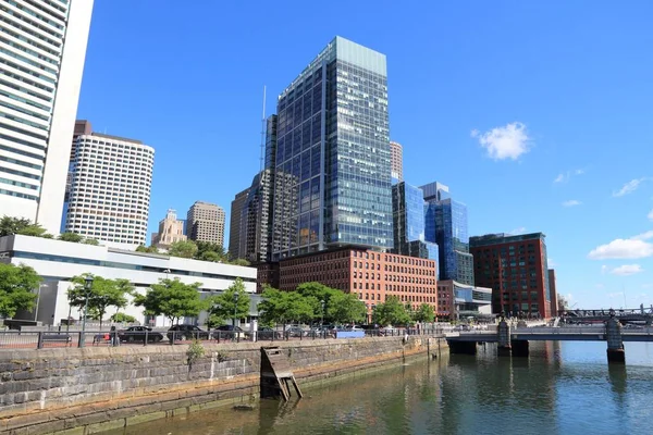 Linha Horizonte Boston Vista Cidade Massachusetts Eua — Fotografia de Stock