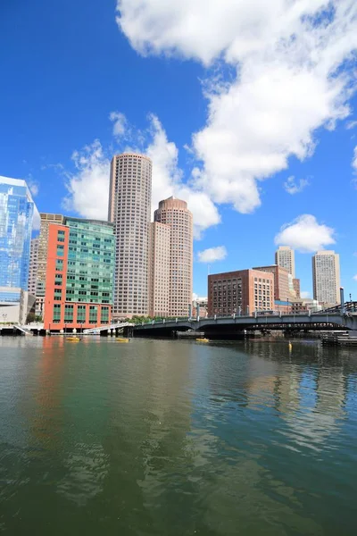 波士顿天际线 美国马萨诸塞州的城市景观 — 图库照片