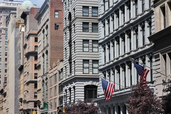 Fifth Avenue New York Vista Del Livello Stradale Dell Architettura — Foto Stock